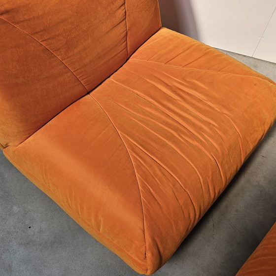Image 1 of Vintage lounge fauteuil met voetenbank