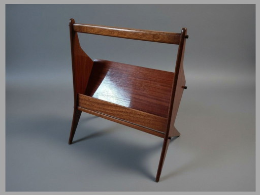 Porte-revues sculptural danois en teck, années 1960