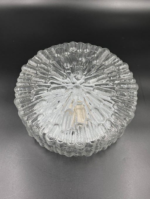 Massive molded glass ceiling light