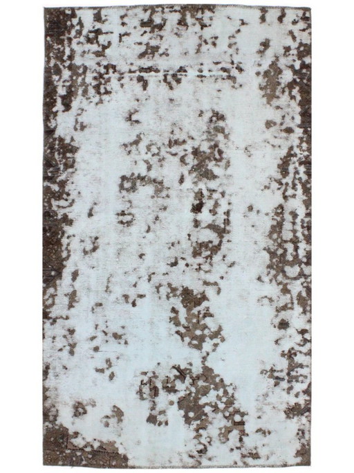 Tapis Oriental Noué à la Main Vintage Art Classique & Design en Relief 182 x 105 cm Couleur Beige