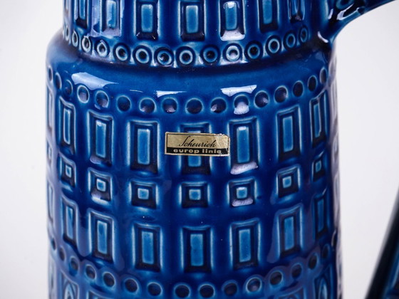 Image 1 of Blaue Keramikvase, deutsches Design, 1960er Jahre, hergestellt von Scheurich