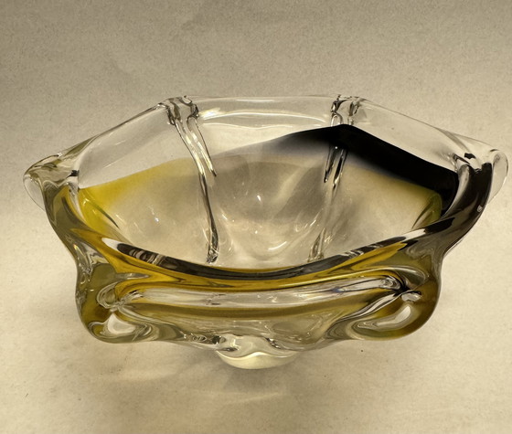 Image 1 of Signed studio glass bowl - Max Verboeket for Kristalunie Maastricht