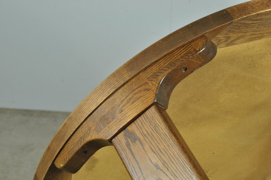 Image 1 of Vintage round wooden coffee table with ceramic tiles by Danish Ebbe Sørensen, 1970s