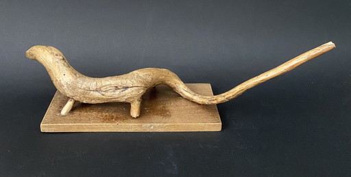 Maxín Picello – Gesigneerde, uit hout gesneden hagedissculptuur, Spanje, ca. 1960 – beeldhouwkunst, Wood (photo 2 of 10)