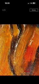 Groot moderno schilderij met Warme kleuren