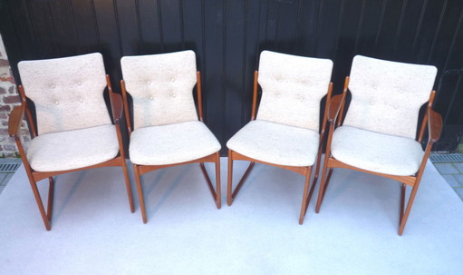 4x Vamdrup solid teak chairs