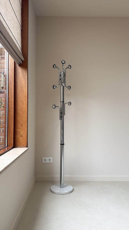 Appendiabiti vintage cromato in stile era spaziale