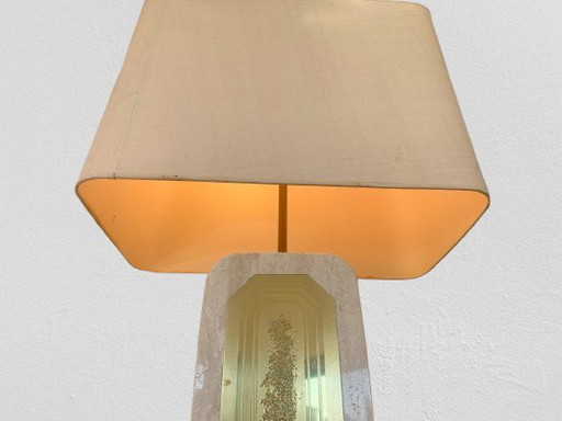Travertine Table Lamp By Georges Mathias