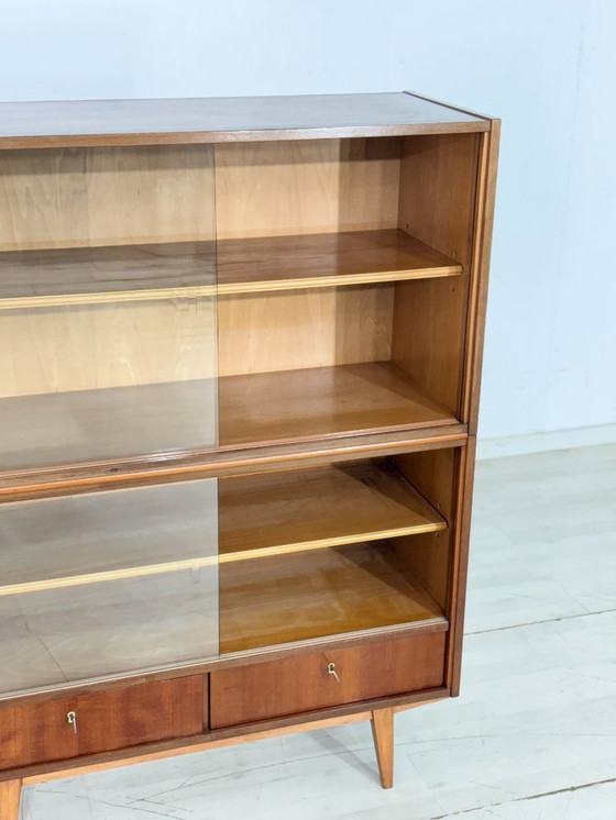 Image 1 of Vetrina di metà secolo, credenza, credenza espositiva, scaffale, vintage 1964