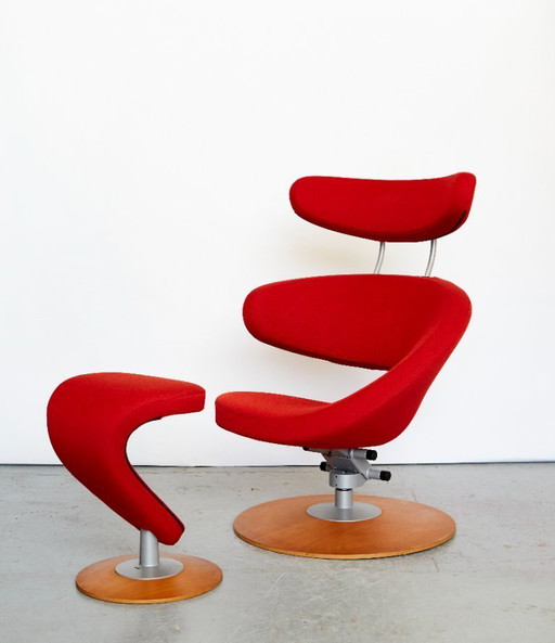 Fauteuil Lounge & Ottoman Peel par Olav Eldøy Asu pour Stokke