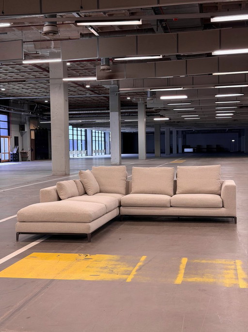 Minotti Andersen Hoekbank | Beige | Nieuwstaat + Garantie – hoekbanken, Textile