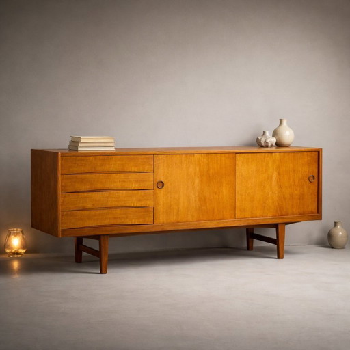 Ulvö dressoir van teakhout, ontworpen door Erik Wörtz voor Ikea, 1964.