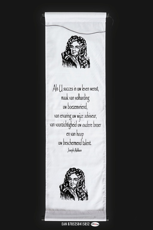 Joseph Addison: A Unique Wall Decoration or Meditation Banner With a Life Statement
