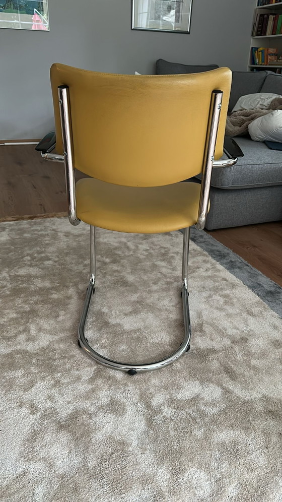 Sillas voladizas Dutch Originals / Diseñador Gispen, juego de 5 piezas – Sillas y sillones, Leather, Metal (photo 5 of 11)