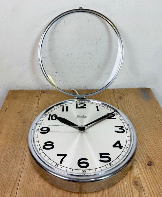 Image 1 of Vintage German Electric Wall Clock from Palmtag, 1960s