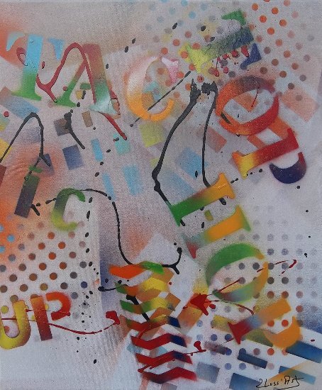 Image 1 of "Locution" - Zen and Colorful Triptych by 2LUSS'ART. A harmonious 140 x 55 cm format, composed of three F10 frames.