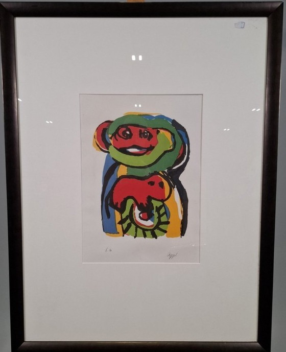 Image 1 of Karel Appel - Scimmia (serigrafia incorniciata)