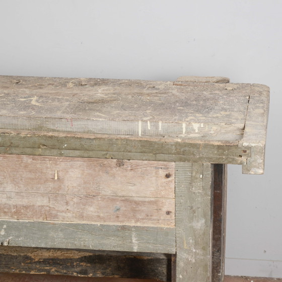 Industrial workbench with double vise, 20th Century Italian – Desk, Rustic (photo 6 of 16)