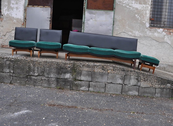 Mid-Century Danish Sofa and Armchairs, 1960s, Set of 4 – Lounge sets, Mid Century Modern (photo 4 of 10)