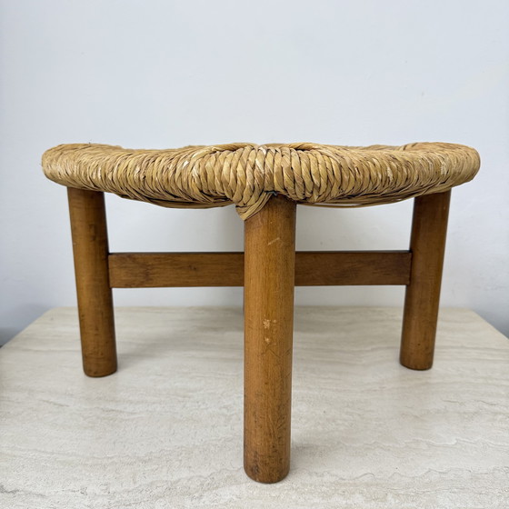 Image 1 of Italian Rush Stool by Lorenzo Forges Davanzati, 1960s