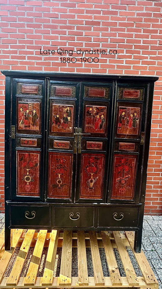 Handgemaakte Chinese Lakkast – Met Rijke Historie (2e Eigenaar) – Ladekasten, Wood (photo 6 of 8)