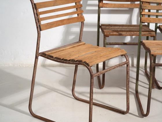 Antike Gartenstühle (ca. 1920). 4er-Set #1 – Wood, Iron (photo 19 of 40)