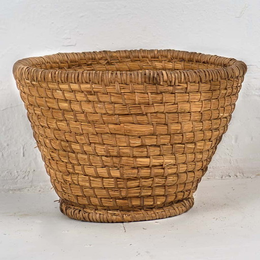Panier en Osier Décoratif Ancien (env. 1930) #9