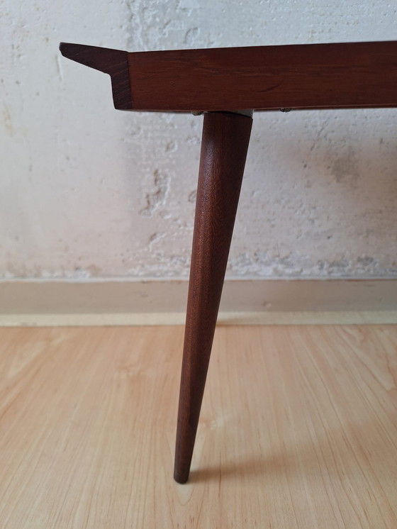 Image 1 of Mesa de mosaico de teca única de los años 60