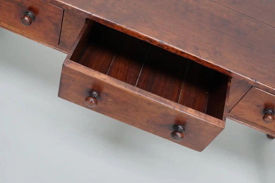 Image 1 of Tavolino rustico inglese in legno di ciliegio, anni '50