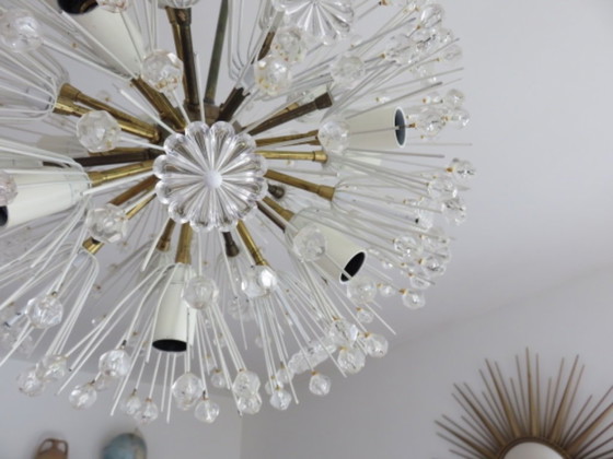 Image 1 of "Snowball" "Dandelion" chandelier, 17 lights, by Emil Stejnar for Rupert Nikoll, Austria, 1950