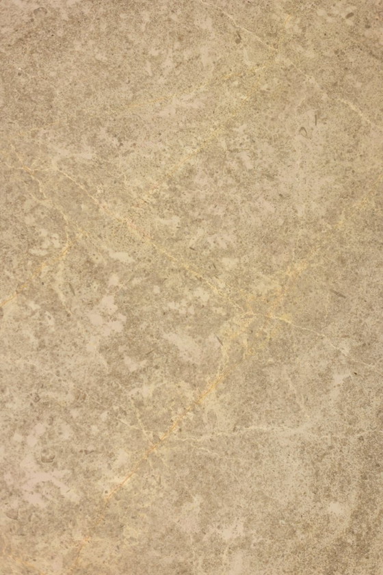 Image 1 of Pedestal table. Gilt metal base and grey marble top. 20th century.