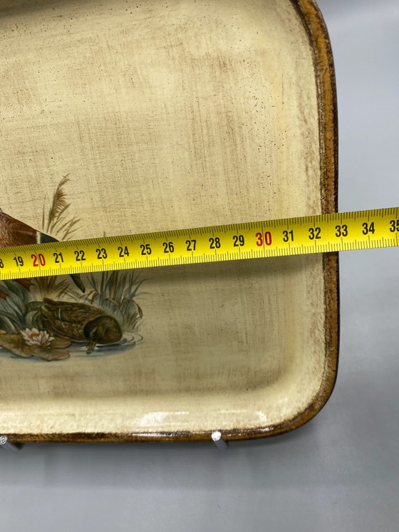 Vintage dienblad met eenden in riet, jaren 60-70 – Decoratieve objecten, Wood (photo 5 of 6)