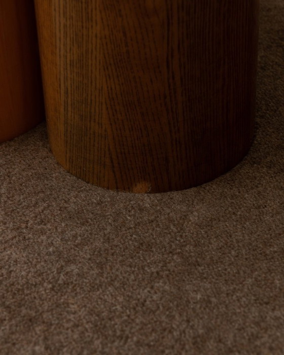 Image 1 of Vintage Saporiti Italia Dining Table – Enamel Column Base –  Postmodern 1980s