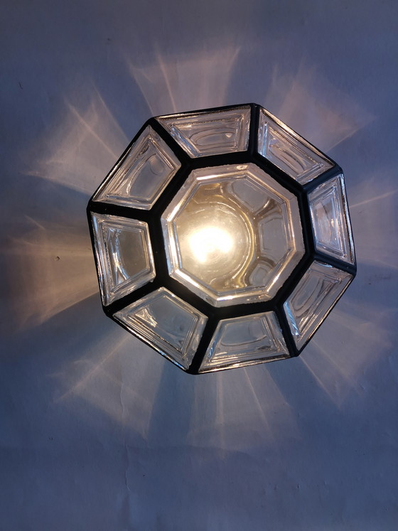 Image 1 of Lámpara de techo estilo Hollywood Regency de los años 70, Glashütte, Limburgo.