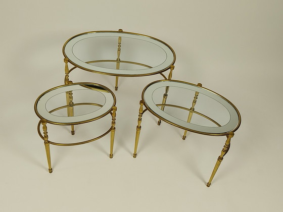 Image 1 of Tables gigognes Vintage Hollywood Regency