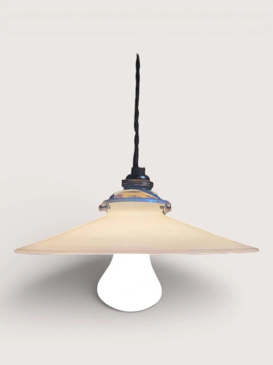Lampada a sospensione in opalina – Lampade a sospensione, Art Deco (photo 5 of 7)