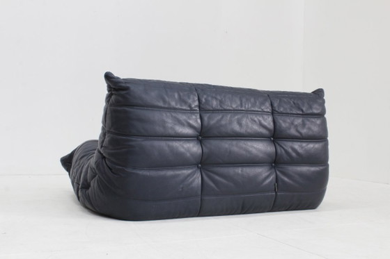 Vintage Togo Ligne Roset 2-Seater Sofa Leather Michel Ducaroy 1990s – 2 seaters (photo 8 of 9)