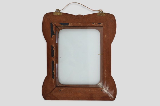 Image 1 of Marco de fotos de cobre y madera repujado estilo Art Nouveau, Francia, ca. 1910