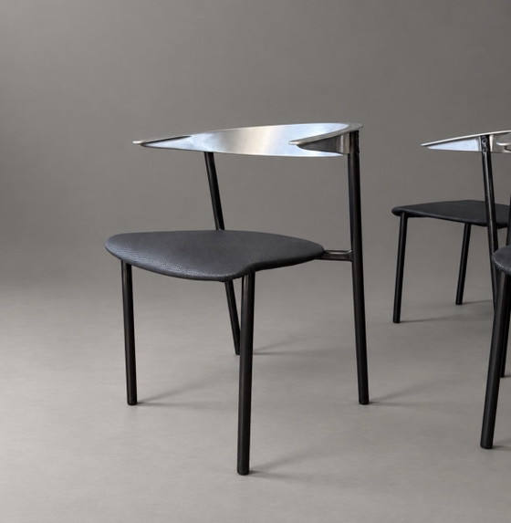 4 Sillas de comedor Gala — Bernal & Isern para Sellex, 1988 – Aluminio, Metal (photo 12 of 15)