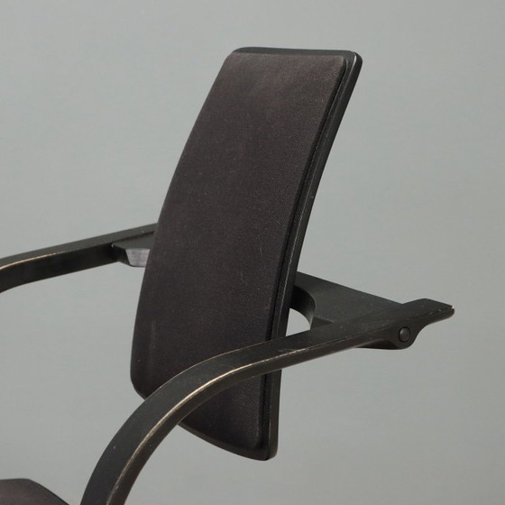 SET OF TWO Varier Actulum black design chairs – Dining chairs, Wood, Cotton (photo 7 of 9)