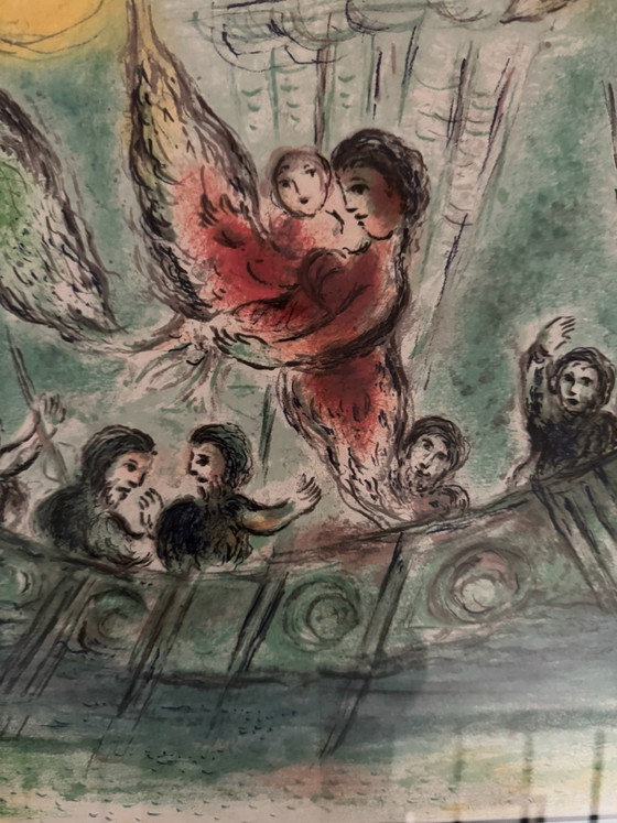 Marc Chagall, „The Sirens“ (Les Sirènes), High-Quality Graphic Edition,, Lithographs & prints, Glass, Wood (photo 6 of 7)