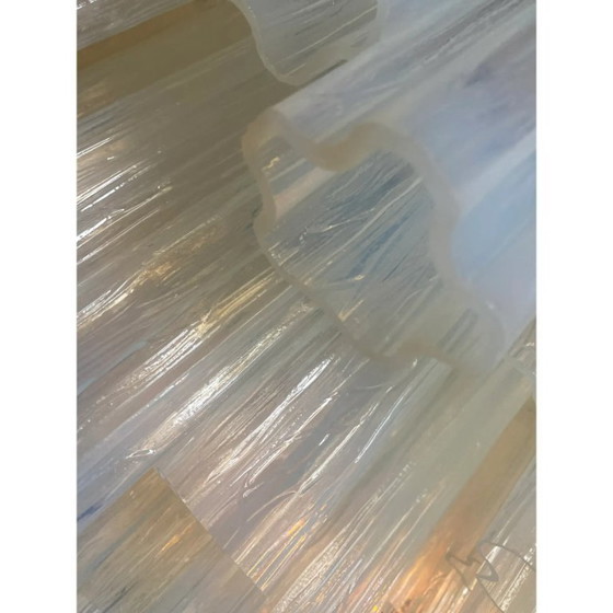 Image 1 of Lampadario da soffitto Tronchi in vetro stile Murano opale