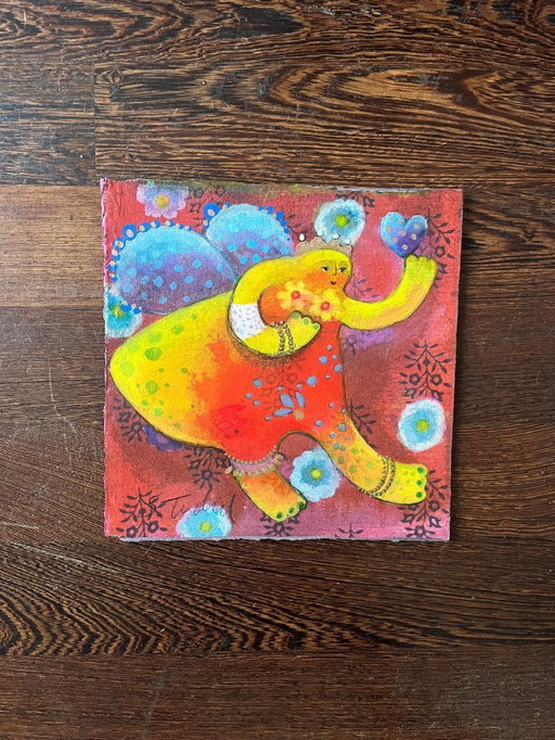 Signed work in mixed media Sabine Tuchel