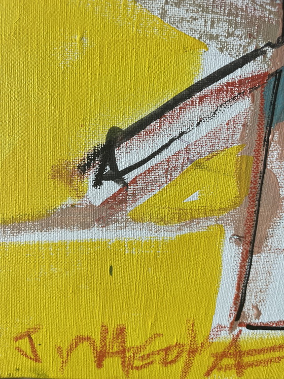 Jim Nagoya - L'affumicatore di mais - Grande acrilico su tela + Certificato – Dipinti e disegni, Canvas (photo 5 of 5)