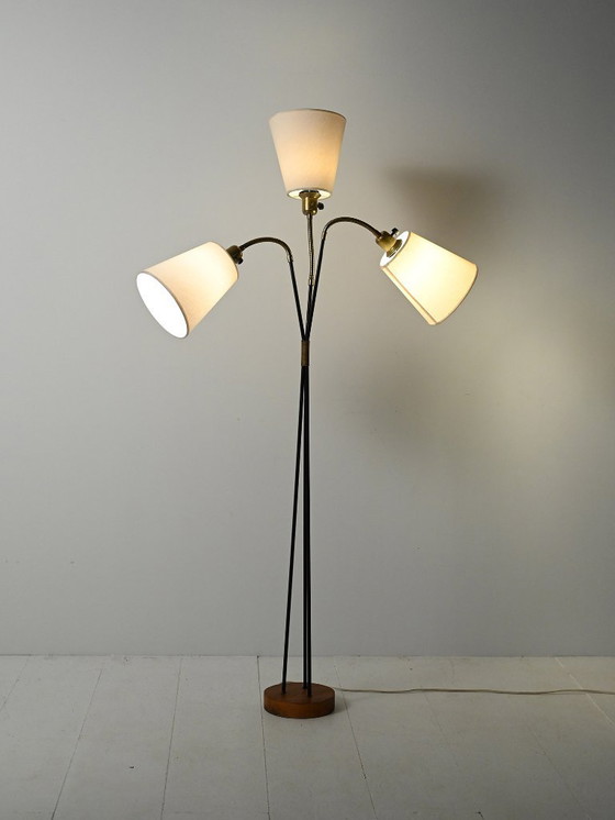 Image 1 of Scandinavian three-light floor lamp