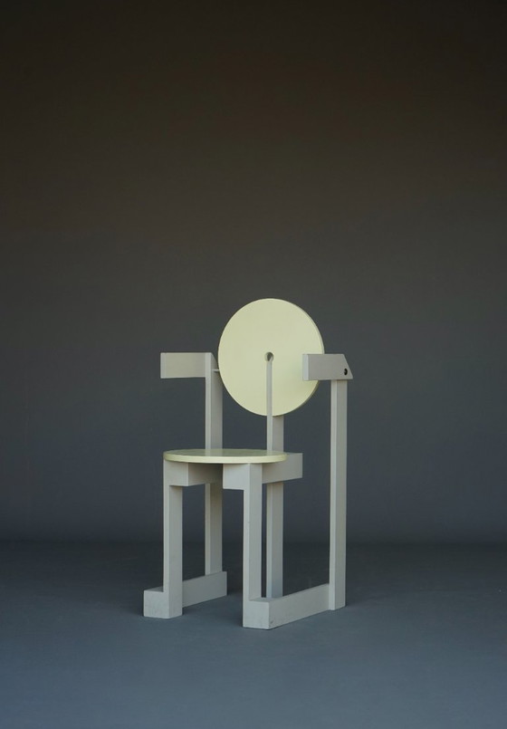 Image 1 of Rare pair of 'Plakhout' side chairs by Henk Lampe, 1979