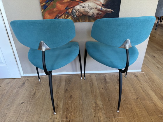 Image 1 of 4 vintage postmodern tripod Lande Artifort chairs