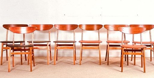 Zes Farstrup Model 210 Eetkamerstoelen (2 Sets Beschikbaar)