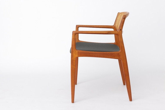 Image 1 of Dänischer Sessel aus Teakholz und Rattan von Ib Kofod-Larsen, 1960er Jahre, Modell 4325, Mid-Century Modern Sessel