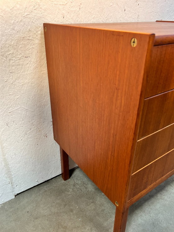 Commode vintage, Bertil Fridhagen Pour Bodafors, Suède 1960s, Bois, Marron, Scandinavian (photo 12 sur 14)